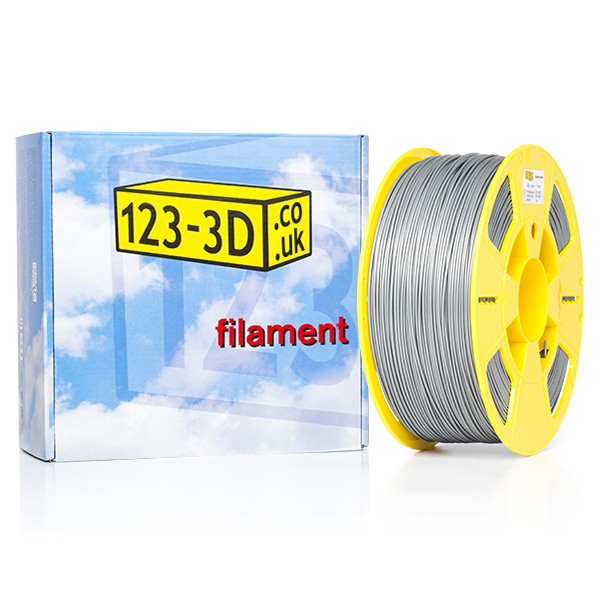 123-3D silver ABS filament 1.75mm, 1kg DFA02007c DFB00017c DFA11006 - 1
