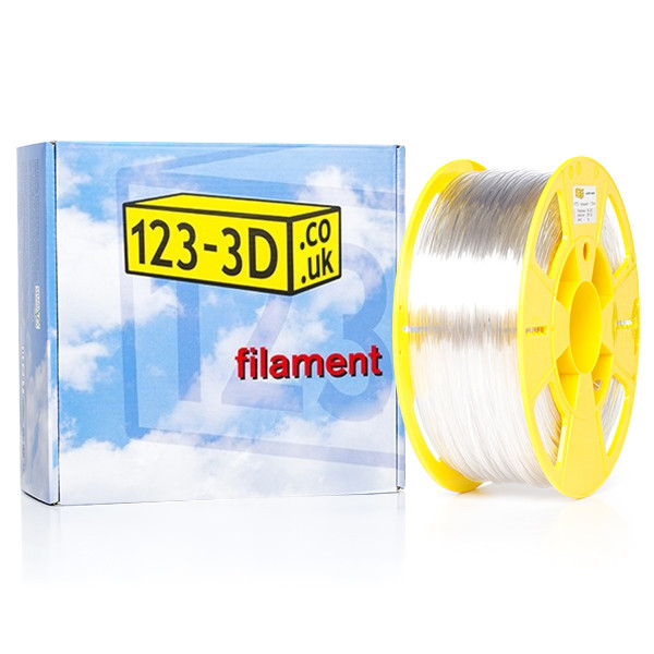 123-3D transparent PETG filament 1.75mm, 1kg DFE02000c DFE11002 - 1