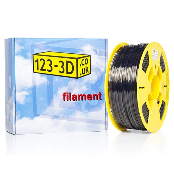 123-3D transparent black PETG filament 1.75mm, 1kg DFE02012c DFE02030c DFP14094c DFE11006 - 1