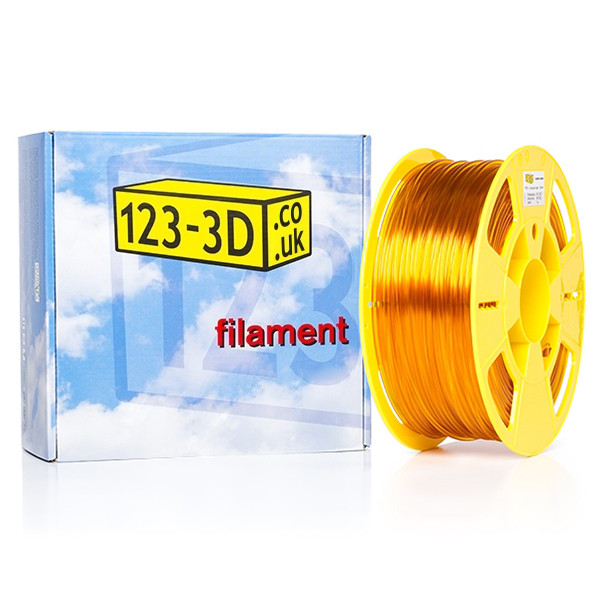 123-3D transparent yellow PETG filament 2.85mm, 1kg DFE02009c DFE02042c DFE11020 - 1
