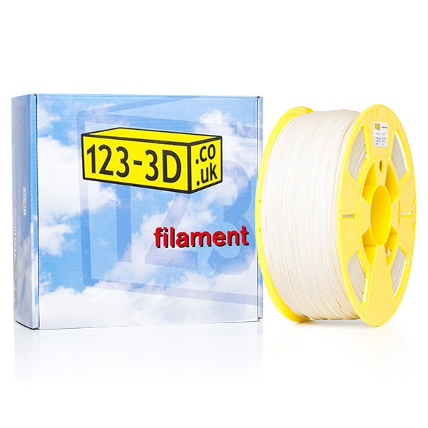 123-3D white ABS filament 1.75mm, 1kg DCP00174c DFA02002c DFP14052c DFA11001 - 1