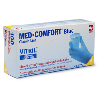 123schoon Vitril blue disposable powder-free gloves, size S (100-pack)  SDR00481