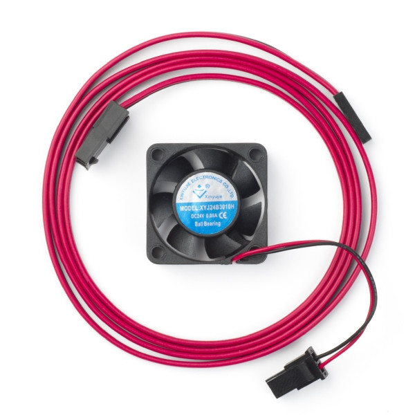 E3D axial cooling fan, 30mm x 30mm x 10mm E-FAN-30-30-10-24V-BK-CABLE DED00135 - 1