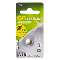 GP LR44 alkaline button cell battery (1-pack)  215042