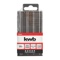 KWB HSS-M2 Titanium mini drill set, 0.3mm-1.6mm (20-pack)  DAR00633