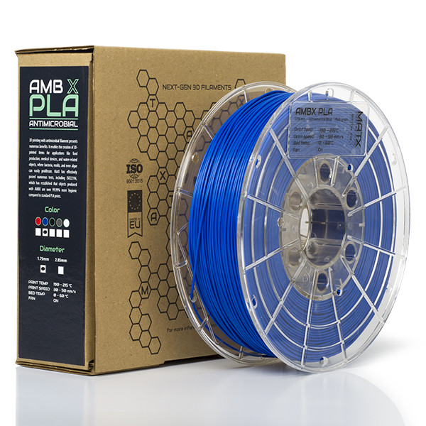 MatX AMBX-PLA Antimicrobial filament Ultramarine Blue 1.75 mm 0.75 kg  DFP15013 - 1