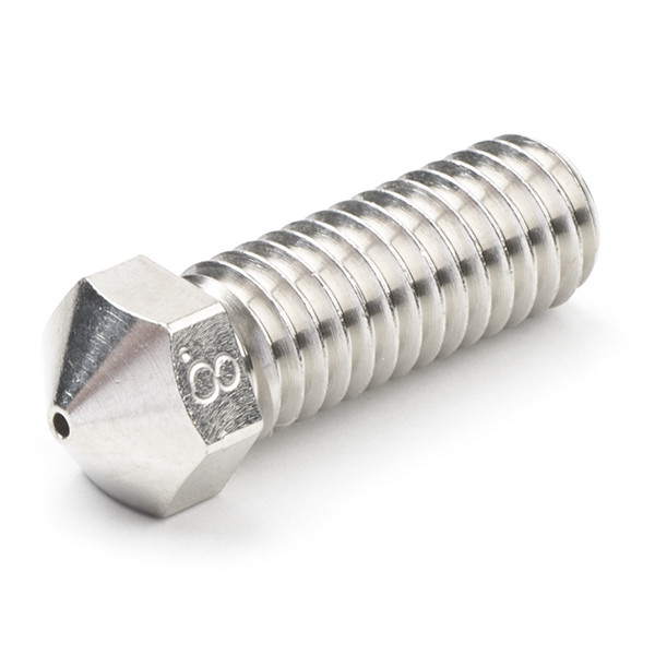 MicroSwiss Micro Swiss brass coated nozzle for E3D Volcano hotend, 1.75mm x 0.80mm M2555-08 DMS00070 - 1
