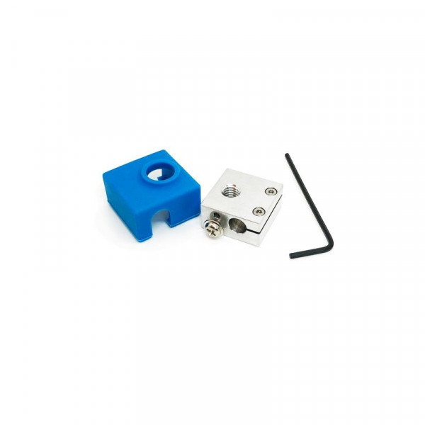 MicroSwiss Micro Swiss heater block with silicone sock for CR-10 Printers M2587 DMS00101 - 1