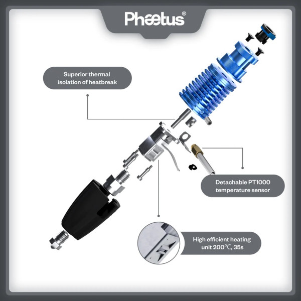 Phaetus Rapido Hotend 2 HF Blue  DAR01195 - 2