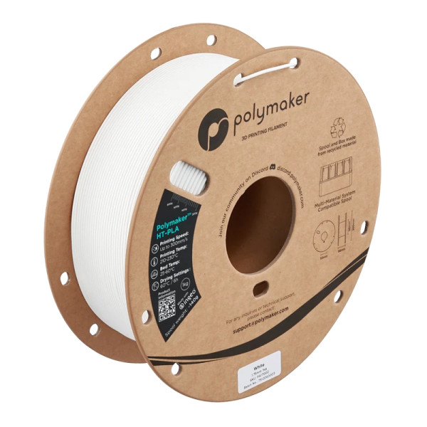 Polymaker - HT-PLA Filament - White - 1.75 mm - 1 kg DFP16137 - 1