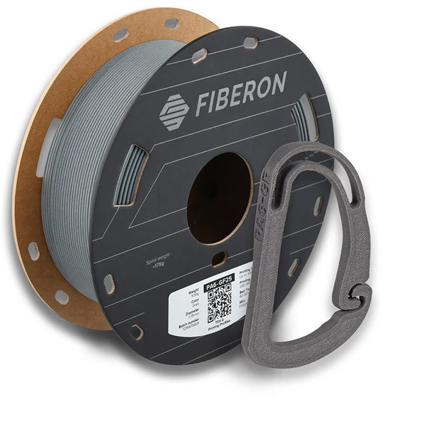 Polymaker Fiberon PA6-GF25 Filament 1.75mm Grey 0.5 kg DFP14551 - 1