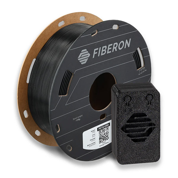 Polymaker Fiberon PETG-ESD Filament 1.75mm Black 0.5kg FB03001 DFP14549 - 1