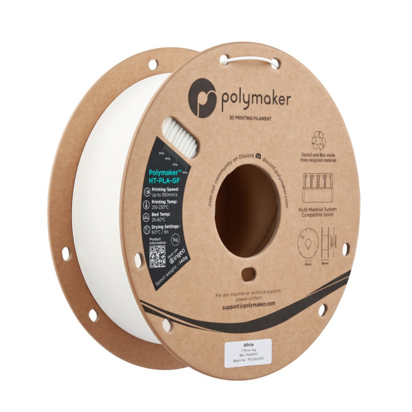Polymaker HT-PLA-GF filament White 1.75 mm 1 kg DFP16182 - 1