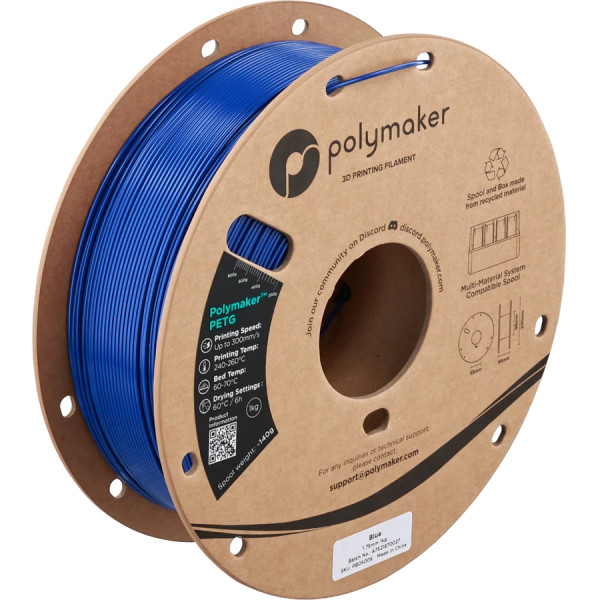Polymaker PETG filament 1.75 mm Blue 1 kg DFP16300 - 1