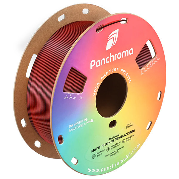 Polymaker Panchroma™ PLA Dual Matte filament Shadow Red (Black-Red) 1.75 mm 1 kg DFP14524 - 1