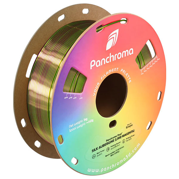 Polymaker Panchroma™ PLA Dual Silk filament Aubergine (Lime-Magenta) 1.75 mm 1 kg DFP14462 - 1