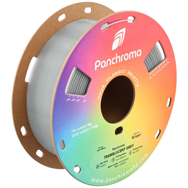 Polymaker Panchroma™ PLA Translucent filament Gray 1.75mm 1 kg CA02004 DFP14406 - 1