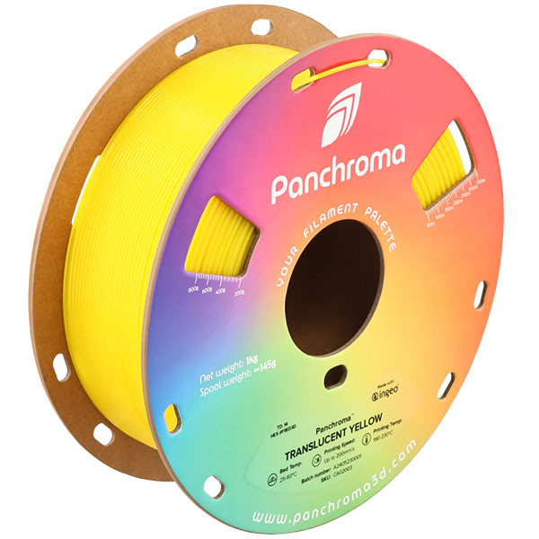 Polymaker Panchroma™ PLA Translucent filament Yellow 1.75mm 1 kg CA02003 DFP14405 - 1