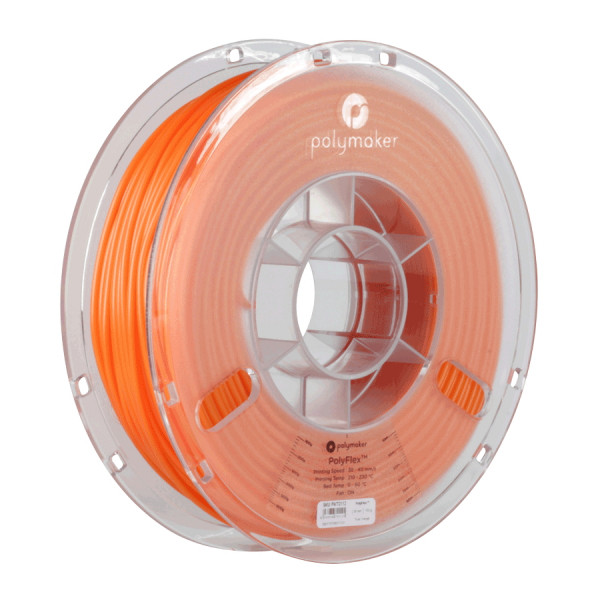 Polymaker PolyFlex orange TPU95 filament 2.85mm, 0.75kg 70112 PD01012 PM70112 DFP14025 - 1