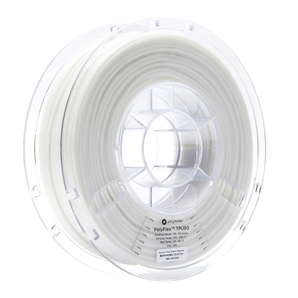 Polymaker PolyFlex white TPU90 filament 2.85mm, 0.75kg 70294 PD02007 PM70294 DFP14021 - 1