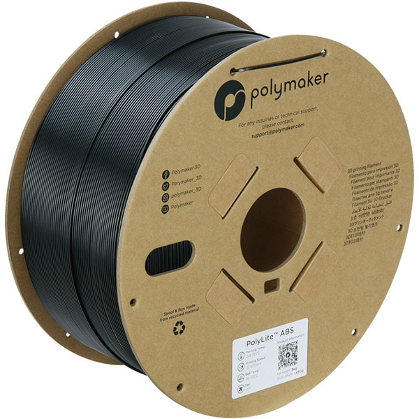 Polymaker PolyLite ABS filament 1.75mm Black 3 kg PE01033 DFP14274 - 1