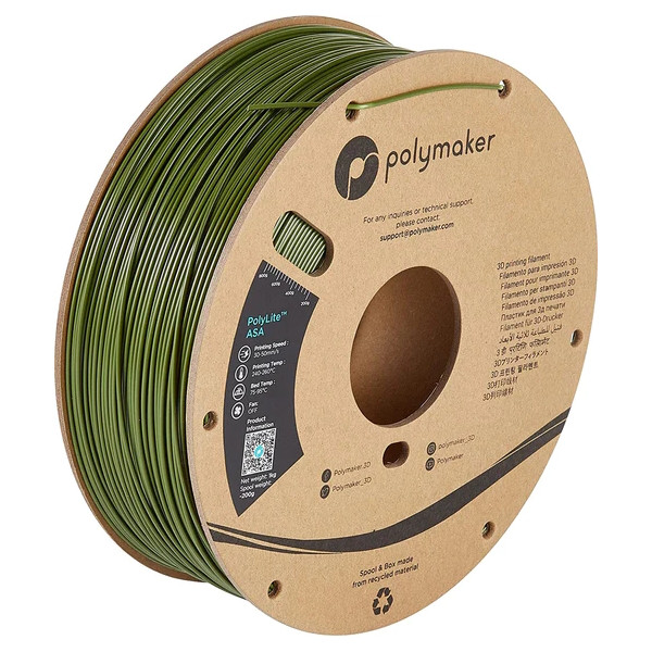 Polymaker PolyLite ASA filament 1.75 mm Army Green 1 kg PF01009 DFP14278 - 1