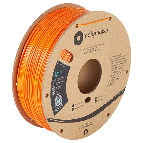 Polymaker PolyLite ASA filament 1.75 mm Orange 1 kg PF01007 DFP14276 - 1