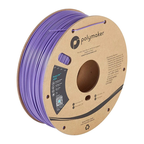 Polymaker PolyLite ASA filament 1.75 mm Purple 1 kg PF01008 DFP14281 - 1