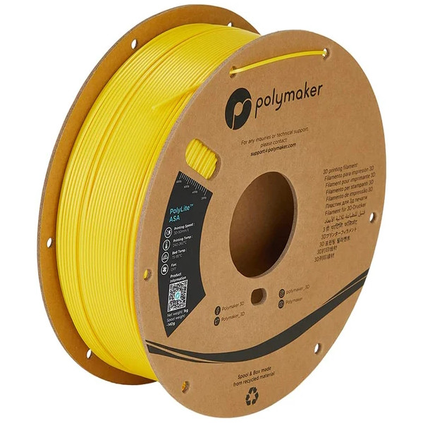 Polymaker PolyLite ASA filament 1.75 mm Yellow 1 kg PF01031 DFP14277 - 1