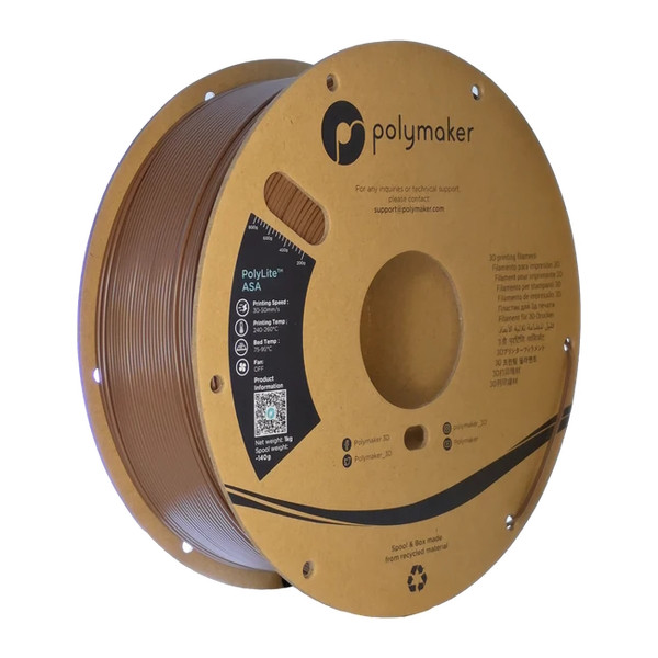 Polymaker PolyLite ASA filament 1.75mm Army Brown 1 kg PF01032 DFP14282 - 1