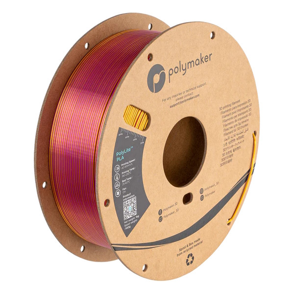 Polymaker PolyLite Dual Silk PLA filament 1.75 mm Banquet Gold-Magenta 1 kg PA03023 DFP14333 - 1