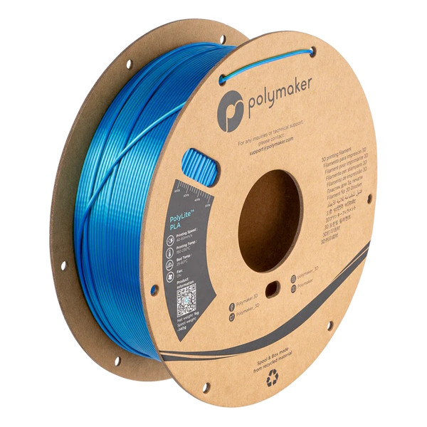 Polymaker PolyLite Dual Silk PLA filament 1.75 mm Caribbean Sea Blue-Green 1 kg PA03025 DFP14339 - 1