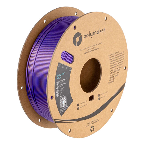 Polymaker PolyLite Dual Silk PLA filament 1.75 mm Sovereign Gold-Purple 1 kg PA03029 DFP14341 - 1