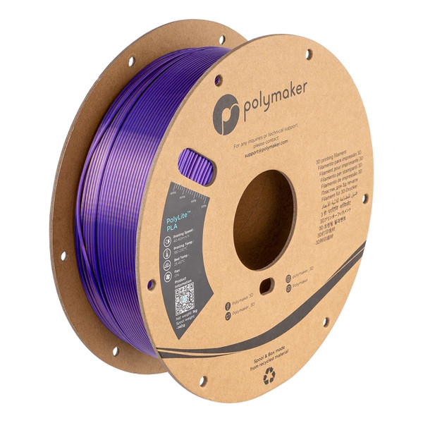 Polymaker PolyLite Dual Silk PLA filament 1.75mm Sovereign Gold-Purple 1 kg PA03029 DFP14341 - 1