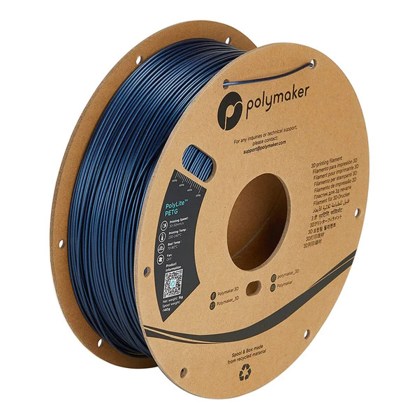 Polymaker PolyLite PETG filament 1.75 mm Dark Blue 1 kg PB01034 DFP14294 - 1