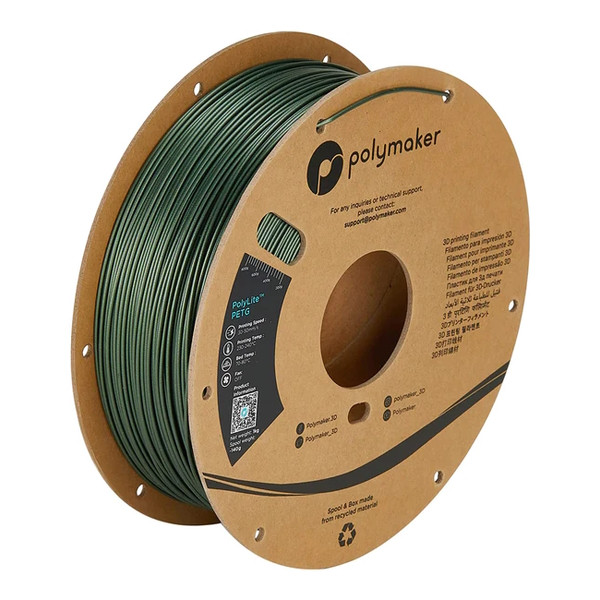 Polymaker PolyLite PETG filament 1.75 mm Dark Green 1 kg PB01035 DFP14292 - 1