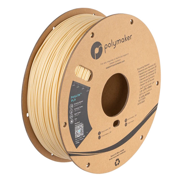 Polymaker PolyLite PLA filament 1.75 mm Cream 1 kg PA02056 DFP14308 - 1