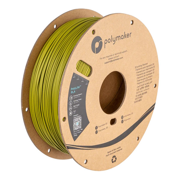 Polymaker PolyLite PLA filament 1.75 mm Olive Green 1 kg PA02058 DFP14303 - 1