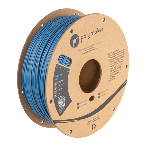 Polymaker PolyLite PLA filament 1.75 mm Stone Blue 1 kg PA02062 DFP14306 - 1