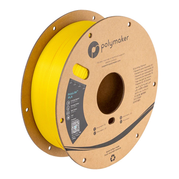 Polymaker PolyLite Silk PLA filament 1.75 mm Yellow 1 kg PA03016 DFP14326 - 1