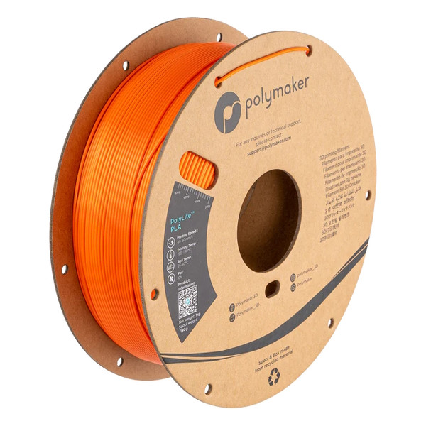 Polymaker PolyLite Silk PLA filament 1.75mm Orange 1 kg PA03015 DFP14325 - 1