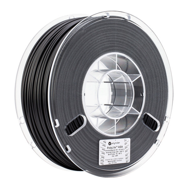 Polymaker PolyLite black ASA filament 2.85mm, 1kg 70198 PF01010 PM70198 DFP14055 - 1