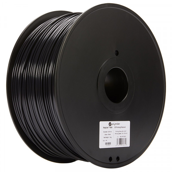 Polymaker PolyLite black ASA filament 2.85mm, 3kg 70835 PM70835 DFP14191 - 1