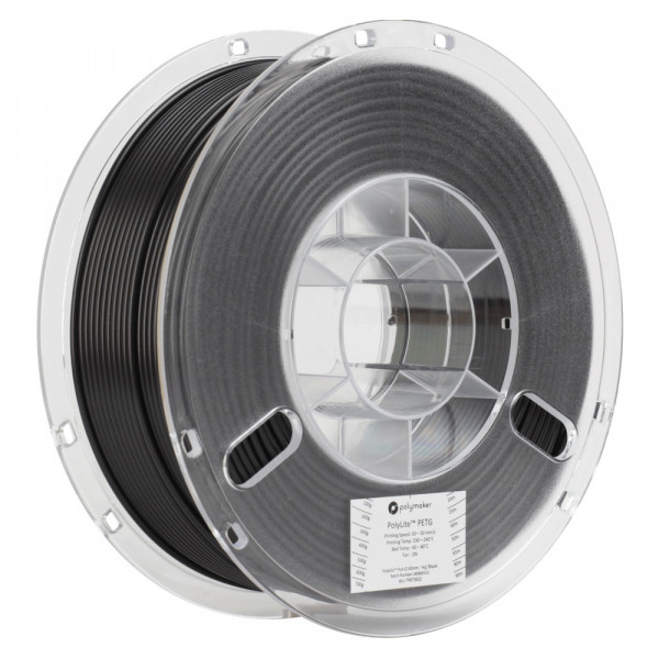Polymaker PolyLite black PETG filament 2.85mm, 1kg DFP14195 - 1