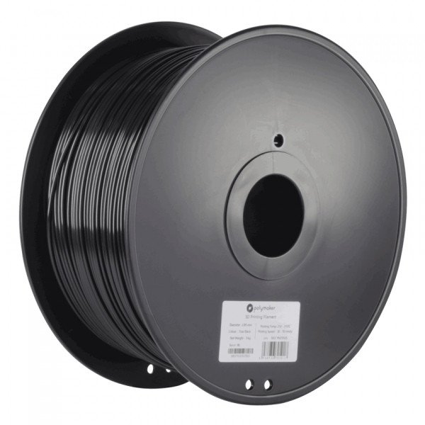 Polymaker PolyLite black PLA filament 2.85mm, 3kg 70596 PA02039 PM70596 DFP14077 - 1