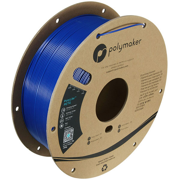 Polymaker PolyLite blue PETG filament 1.75mm, 1kg 70645 PB01007 PM70645 DFP14196 - 1