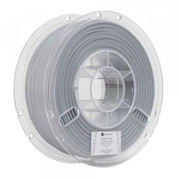 Polymaker PolyLite grey PLA filament 2.85mm, 1kg DFP14065 - 1