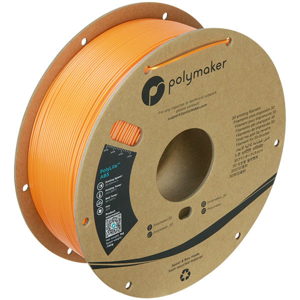 Polymaker PolyLite orange ABS filament 1.75mm, 1kg DFP14042 - 1