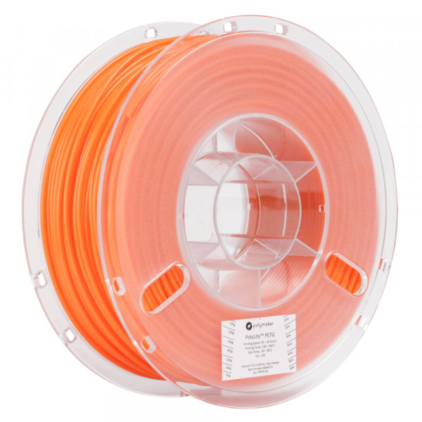 Polymaker PolyLite orange PETG filament 1.75mm, 1kg 70101 PB01009 PM70101 DFP14202 - 1