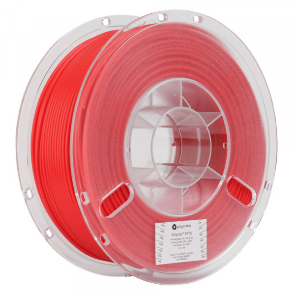 Polymaker PolyLite red PETG filament 1.75mm, 1kg 70643 PB01004 PM70643 DFP14206 - 1